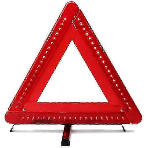 Foldable LED Warning Triangle for Car Roadside Emergency with Reflective Panels And Flashing Lights