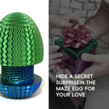 Geheime Eierdoos met Doolhof, Geldpuzzeldoos voor Contant Geld, 3D-Geprint, voor Volwassenen en Kinderen, Verjaardag, Kerstmis, Halloween