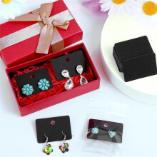 Oorbelkaarten, voor de Verkoop van Sieraden, Display met 100 Stuks Oorbellenhouderkaart 100 Transparante Sieradenverpakking voor Oorbellen