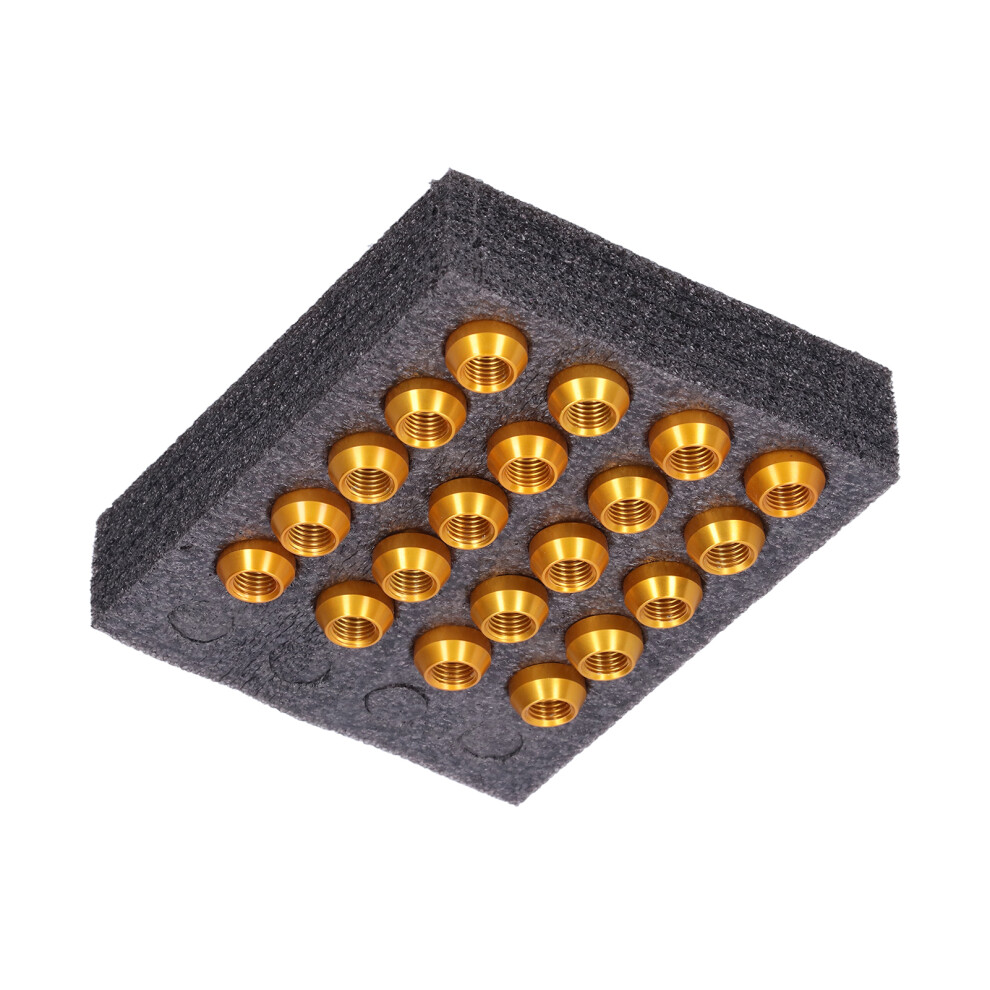 20X M12x1.5 Wheel Lug Nuts 7075-T6 Aluminium Gold 7055741524363