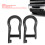 Pair Black Heavy Duty Bow Shackles 14