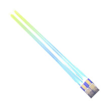 (White) Lightsaber Chopsticks Light Up Star Wars Led Glowing Light Saber Chop Sticks Reusable Sushi Lightup Sabers Bright Leds - 9 Color Modes - Ri