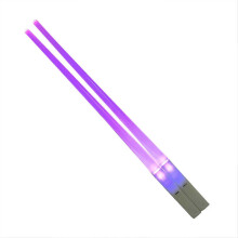(Purple) Lightsaber Chopsticks Light Up Star Wars Led Glowing Light Saber Chop Sticks Reusable Sushi Lightup Sabers Bright Leds - 9 Color Modes - Ri