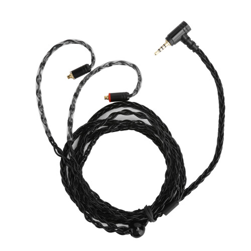 25 Core Silver Plated OFC Audio Cable for SE215, 1.2m, Black 1