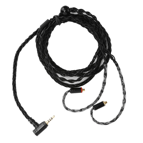 25 Core Silver Plated OFC Audio Cable for SE215, 1.2m, Black 2