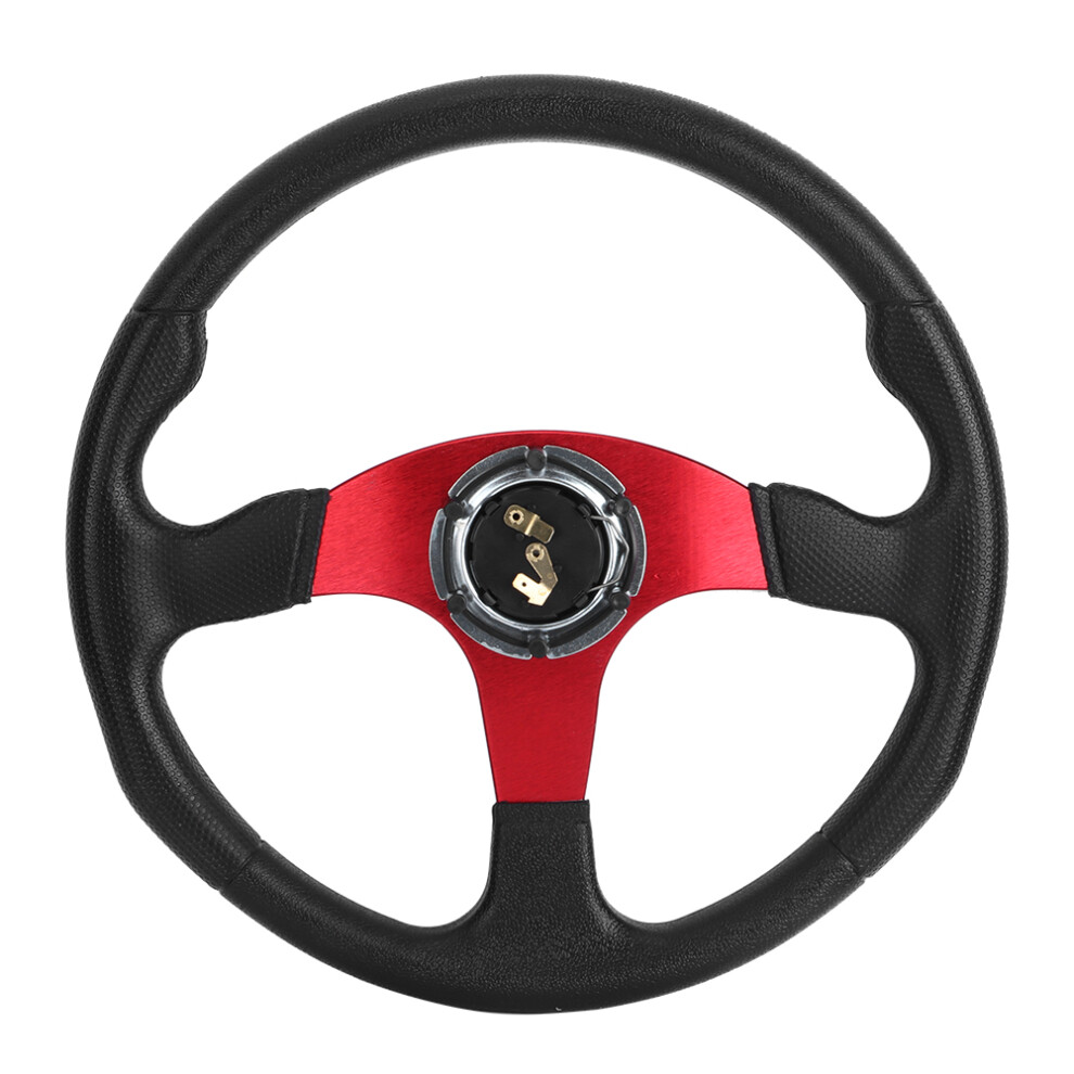Racing Car Sport Steering Wheel 350Mm/14In Deep Dish 6 Bolts Universal Red 4951392087567