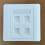 2X 4 Sockets CAT6A RJ45 Faceplate LAN Network Outlet Jack Shielded Ethernet Wall Panel Board 86x86mm 4