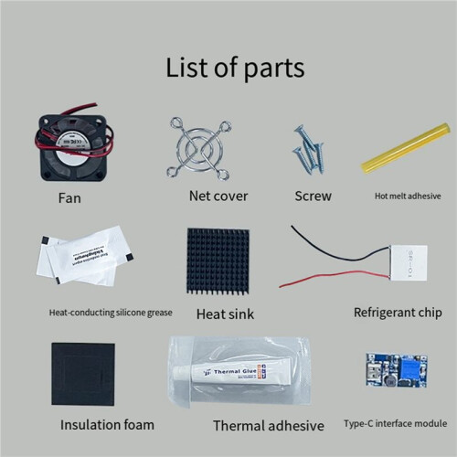 2X SR-01 5V Thermoelectric Cooler Peltier Elemente Module 40x40MM 5V Semiconductor Refrigeration Chip 2