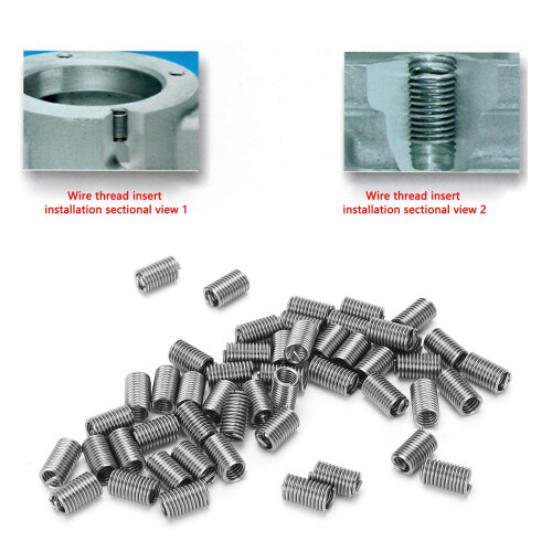 50Pcs SUS304 Thread Inserts M10-24x3D Repair Nut Reducing Nut Tool 2