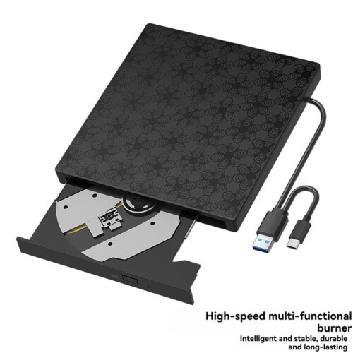 External DVD Drive USB 3.0 Type C USB C Portable DVD Player External CD-RW Drive Burner Reader for Laptops Desktop PC 2