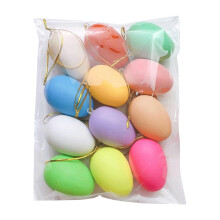 (Multicolor, 12pcs) 12/24Pcs Colorful Easter Eggs DIY Craft Toys for Kids, Easter Tree Decorations