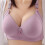 (Light purple, 42/95bc) Plus Size Glossy Push Up Bra Comfortable Underwear 1