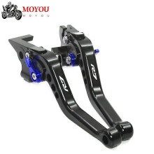 (Black-D) Maneta de freno y embrague ajustable CNC R7 para YAMAHA YZF-R7 2021-2022