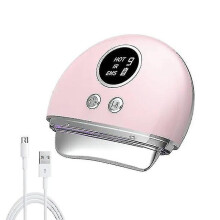 (01 pink) Herramienta Gua Sha vibratoria de microcorriente para reafirmar la piel del rostro.