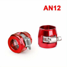 (Red, AN12) 2pcs AN4-AN12 Hose Clamps for Fuel, Oil, Water & Tube Fittings