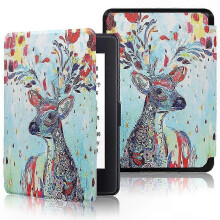 (Colorful Deer, Paperwhite 3 2015) Funda inteligente de piel sintética para Kindle Paperwhite de 6" (1.ª a 7.ª generación)