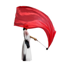 (C) Foulard Poi coloré en soie pour la danse du ventre, orné de pompons