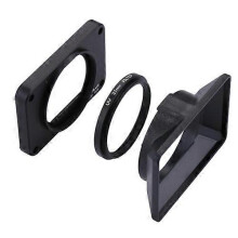 (Black) Panneau avant en aluminium PULUZ, filtre UV 37 mm et pare-soleil pour Sony RX0/RX0 II, vis et tournevis inclus.