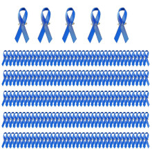 (Royal Blue) 200 spille con nastro di solidarietà - Spille da bavero per volontari di beneficenza per eventi e manifestazioni