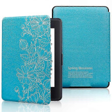 (Pretty Blue Flower, Paperwhite 1st Gen 2012) Funda inteligente de piel sintética para Kindle Paperwhite de 6" (1.ª a 7.ª generación)