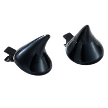 (Black) Pinza para el cabello con forma de cuerno de diablo para cosplay de Halloween y fiestas.