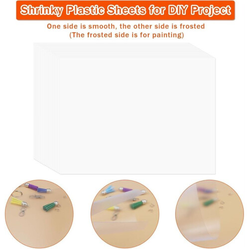 171 Pcs Shrinky Plastic Sheets Keychain Kit, with Key Chains Making Kit Key Rings, Tassels, Hole Punch for Keychains