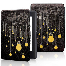 (Black Light, Paperwhite 7th Gen) Funda inteligente de piel sintética para Kindle Paperwhite de 6" (1.ª a 7.ª generación)