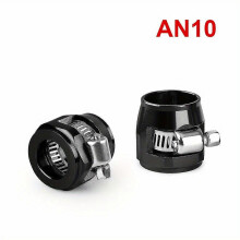 (Black, AN10) 2pcs AN4-AN12 Hose Clamps for Fuel, Oil, Water & Tube Fittings