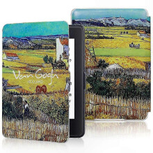 (Farmhouse Wheat Field, Paperwhite 7th Gen) Funda inteligente de piel sintética para Kindle Paperwhite de 6" (1.ª a 7.ª generación)