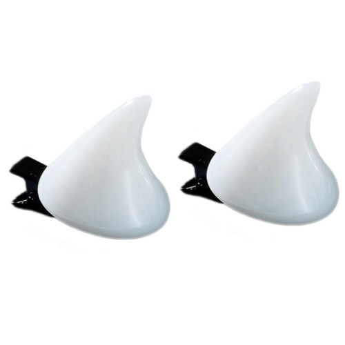 (White) Fermaglio per capelli a forma di corno da diavolo per Halloween, cosplay e feste.