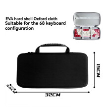 EVA Hard Case for Mechanical Keyboards Portable Anti-Fall Protection Storage Bag Thickened Keyboard Case for 68 Keys