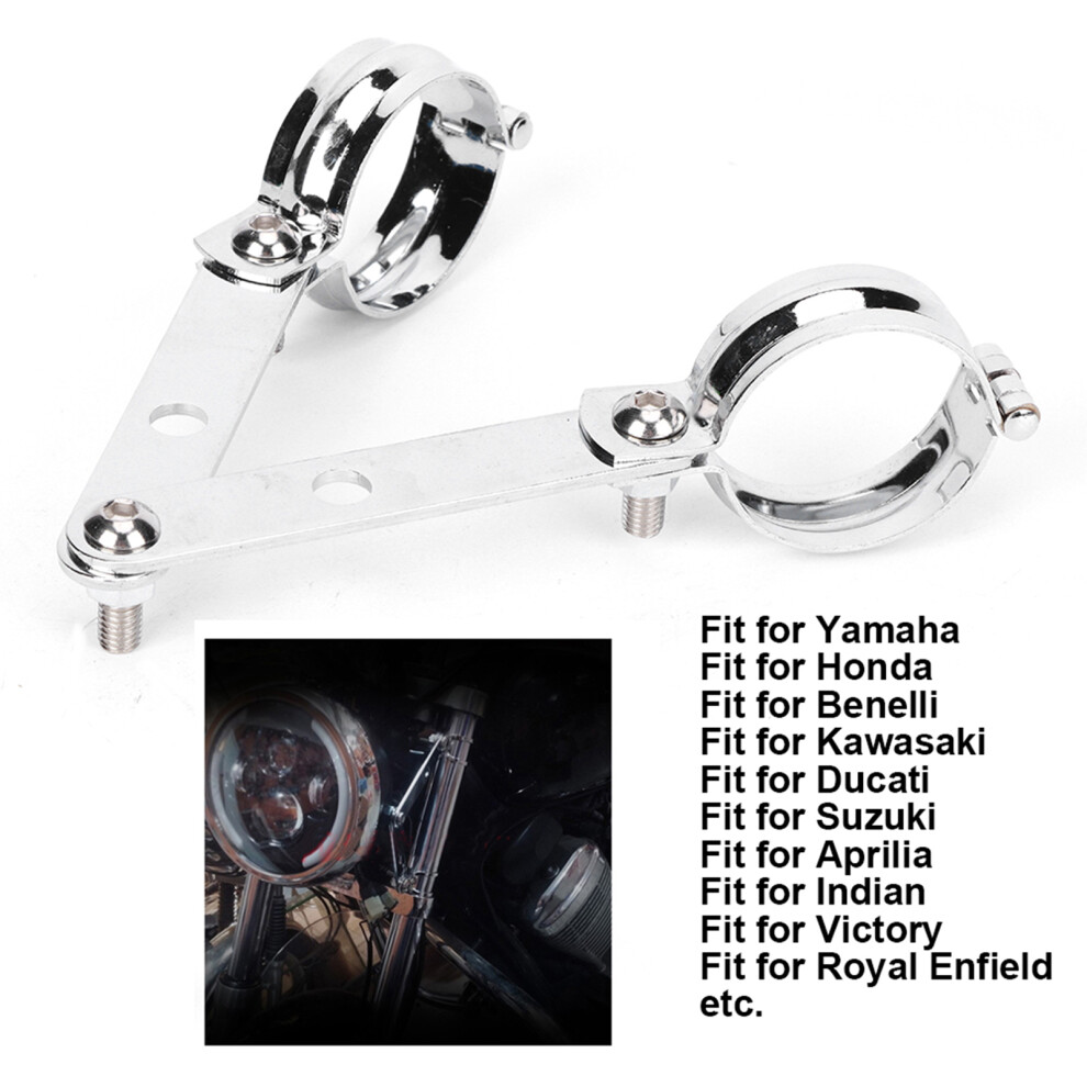 Retro Headlight Bracket Fork Clamp Universal Cnc Aluminum 41-51Mm 8761392088336