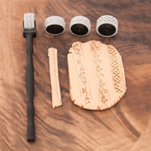Polymer Clay Texture Roller, Pottery Stamps for Polymer Clay Earrings Jewelry Vine & Rainbow Texture Rollers