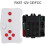 RX57 12V Kids Electric Vehicle Receiver Control Box, 6V 12V Compatible 2.4G Wireless Transmitter Replacement Module 6