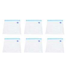 Vacuum Sealer Food Bags 6 Pack Reusable Zipper Storage 29x22cm Double Layer