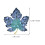 Broche feuille d'érable MUSEYA en alliage bleu (1 pièce) 2