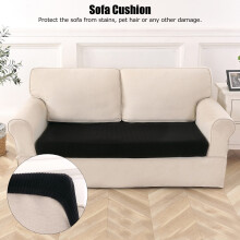 Breathable Washable Sofa Seat Cover Black