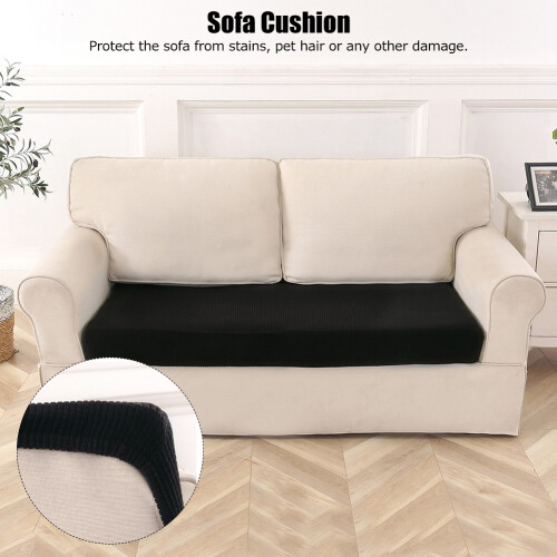 Breathable Washable Sofa Seat Cover Black