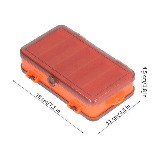 Fishing Lure Organizer Double Sided Plastic Reversible Bait Box Red 2