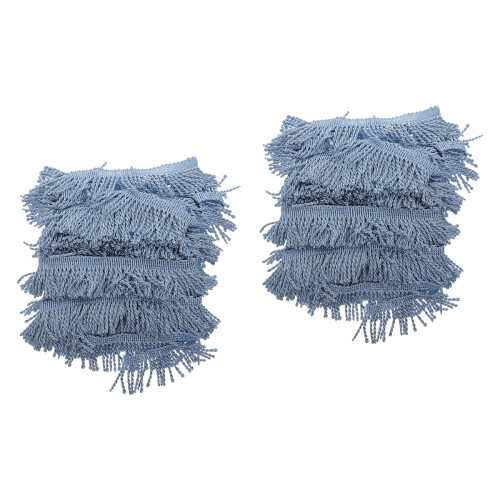2 Blaue Fransen-Bordüre Strapazierfähigem Polyester Für DIY 2
