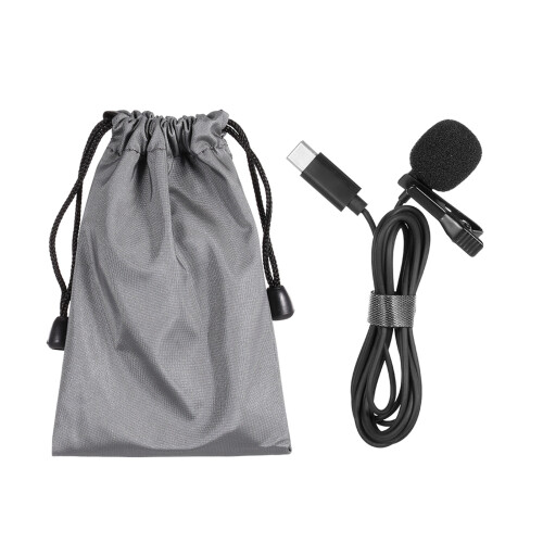 Omnidirectional Lavalier Microphone, Type C, 1.5m, Black 1