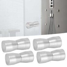 4pcs Stainless Steel Glass Door Handles 8.7x3.9cm Replacement