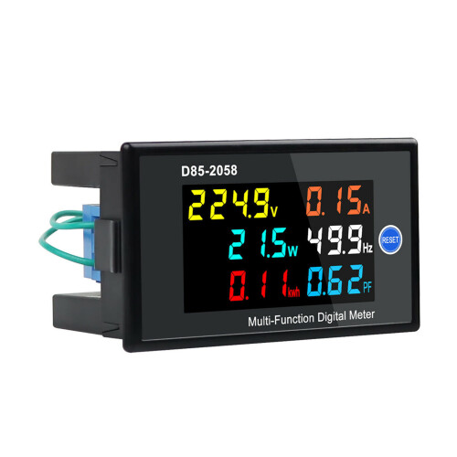 Multi-Function Single Phase Digital Meter LCD AC Voltage Current Power Energy Monitor 2