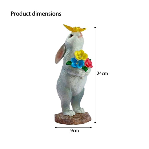 Kolophonium-Kaninchenstatue für den Außenbereich mit 2