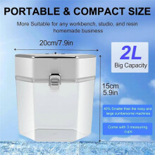 Resin Bubble Remover with Timing,3-20 Minutes Effective 99% Bubble Removal,2L Epoxy Resin Bubble Remover Machine EU Plug