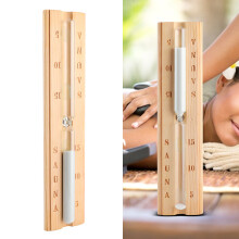 Wooden 15-Minute Sand Timer for Sauna Spa Room, 30x6.5x3.5cm