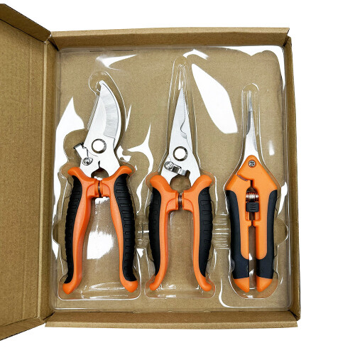Garden Pruning Shears, 3 Pcs Stainless Steel