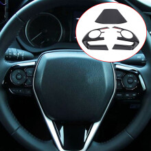 3pcs Black ABS Steering Wheel Frame Cover Trim Fit for Harrier Venza XU80 2020 2021