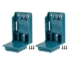 2PCS 2-in-1 Lithium Battery and Tool Holder for 18V Li-Ion Battery Tools Storage Rack Wall Mount Display Stand