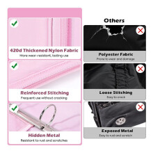 Zipper Binder, 2 Inch 3 Ring Binder with Multi-Pocket, 500 Sheet Capacity 5 Tab Expanding File Folder, Zipper Bag